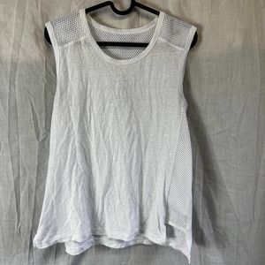 Lorna Jane Gray Mesh Tank Top Women's Size Small